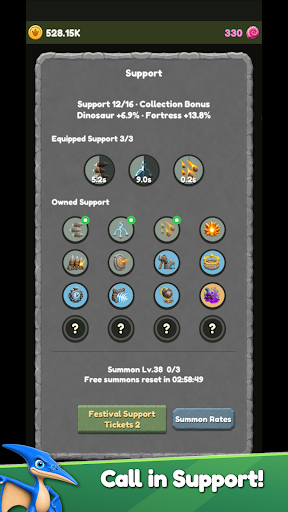 Dino Empire support effects